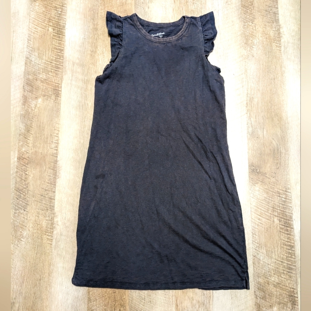 Universal Thread Charcoal Gray Sleeveless Dress Ruffle Trim
